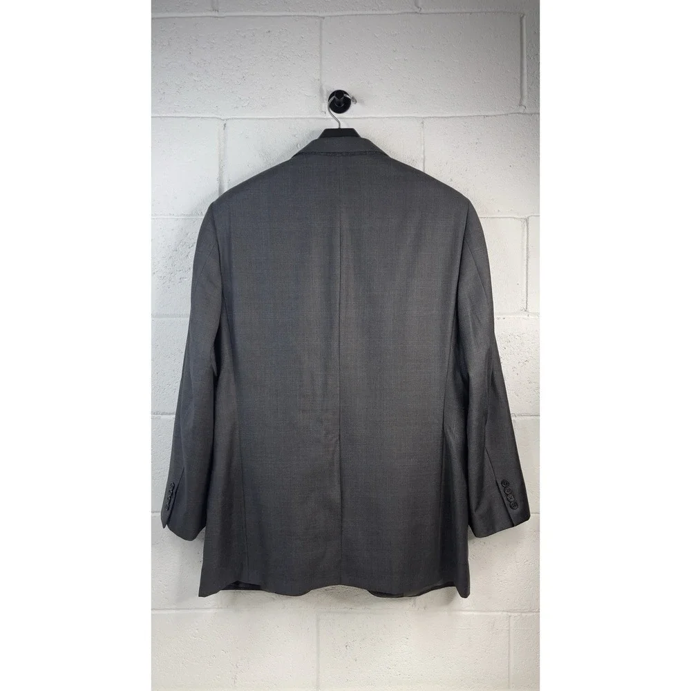Hickey Freeman Loro Piana Blazer 44L Super 130s Tasmanian Worsted Wool Striped